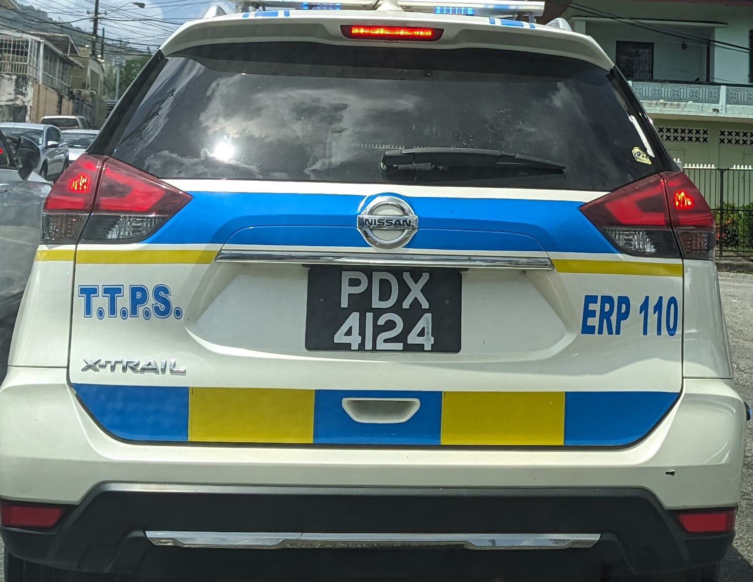 A Trinidad and Tobago Police Service vehicle.